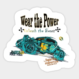 Unleash the Beast Wear the Power Monster trucks car race for boy and girl Sticker